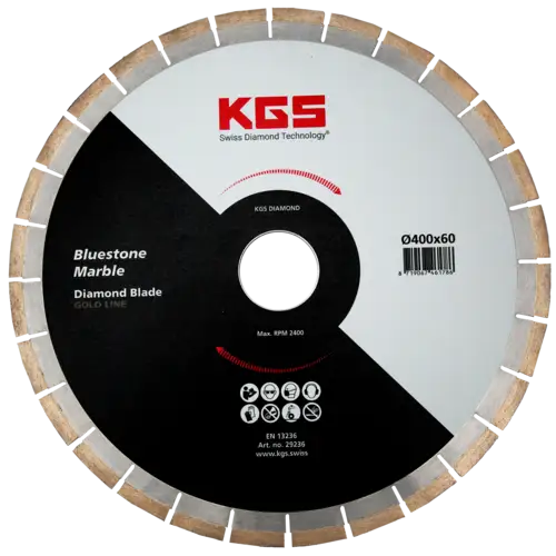 KGS SAW BLADE GOLD LINE 400MM 60MM BORE MARBLE BLUE STONE