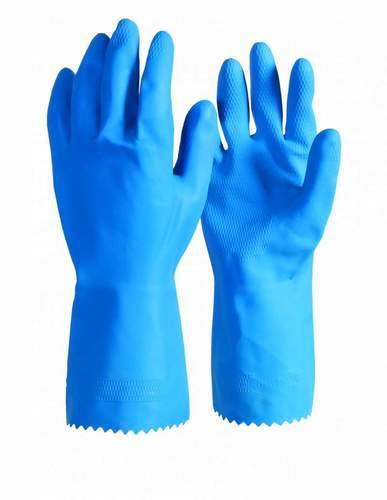 BASTION GLOVES RUBBER EXTRA LARGE - SIZE 10-10.5 BLUE