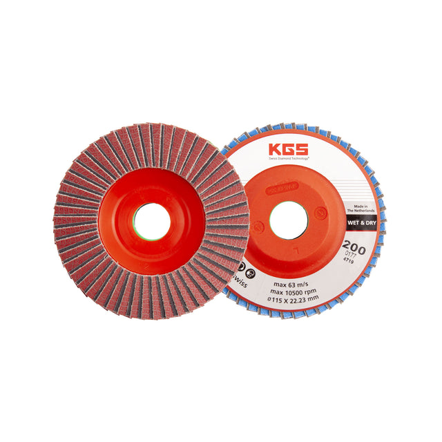 KGS HYBRID T DIAMOND FLAP DISC 115MM GRIT 200