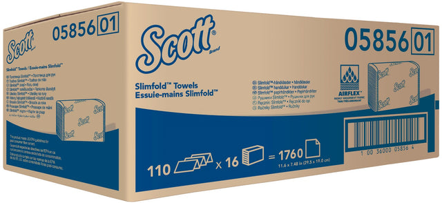 5856 KIMBERLEY CLARK COMPACT TOWEL 110T 29.5CMX19CM 16 PC SCOTT