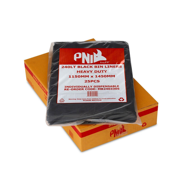 Bolsa de basura 240L 1470X1150 NEGRA HEAVY DUTY 100C - MB240330S