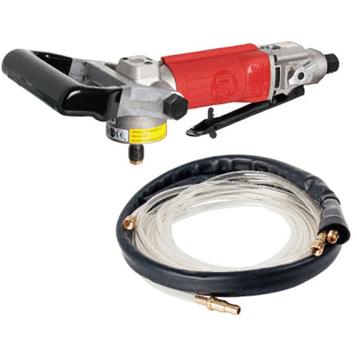 SHINANO SI-2322WR-LE PNEUMATIC SANDER POLISHER ANGLE WET M14 THREAD 5000RPM REAR EXHAUST