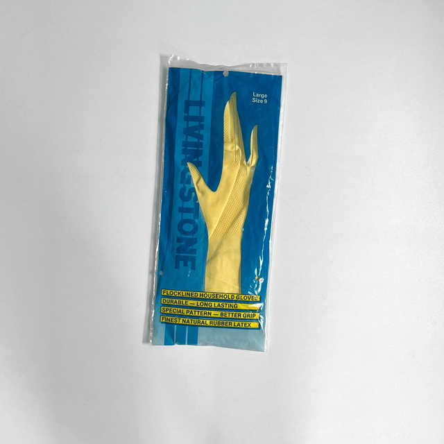 LIVINGSTONE RUBBER LATEX GLOVES YELLOW LARGE SIZE 9