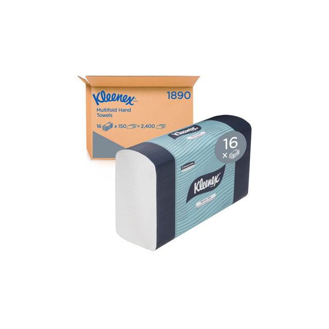 1890 KIMBERLY CLARK MULTIFOLD TOWEL 150S 23.8CMX23.3CM 16 PC KLEENEX(4451)