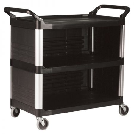 RUBBERMAID UTILITY CART 3 SIDE ENCLOSED