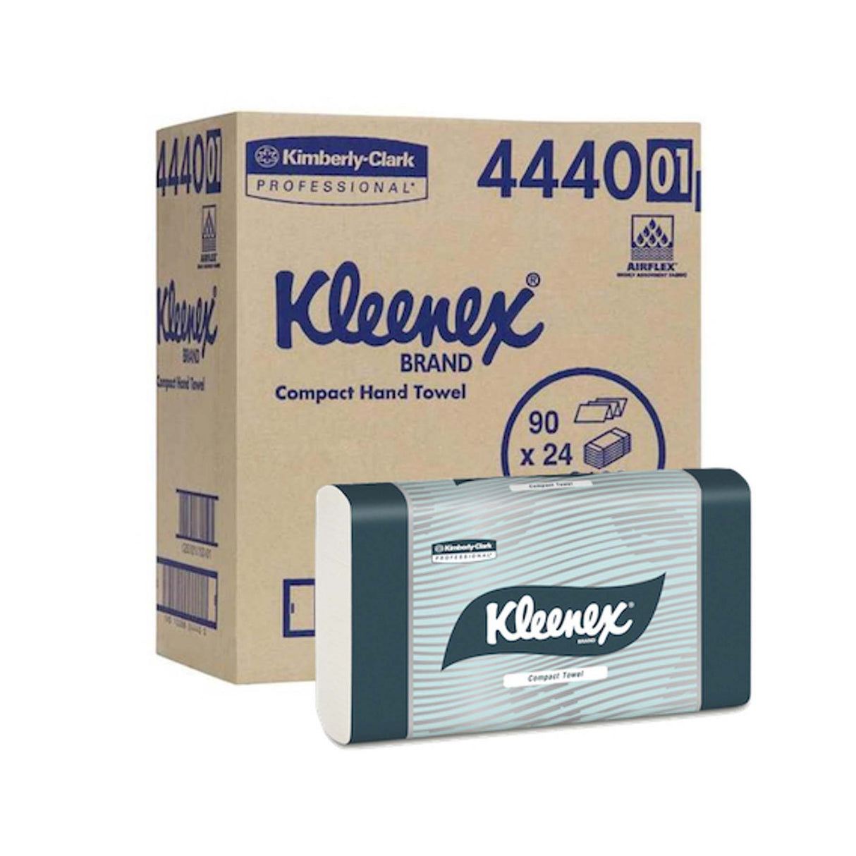 4440 KIMBERLY CLARK KLEENEX COMPACT TOWEL 90T 29.5CMX19CM 24 PC