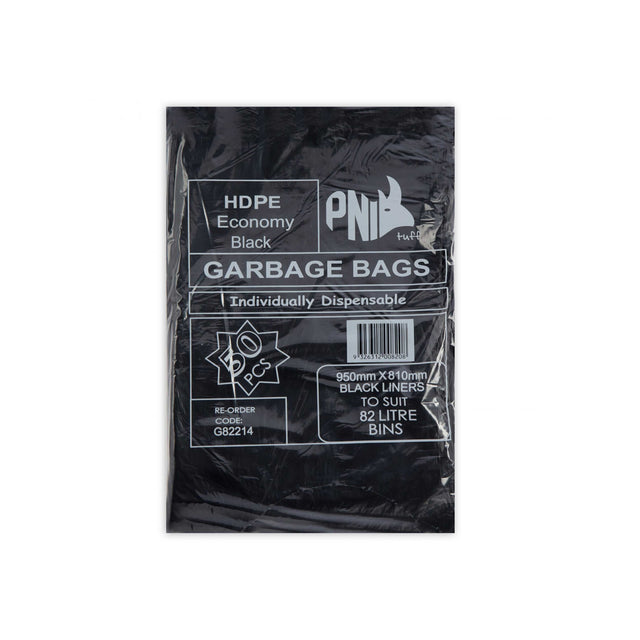 Bolsa de basura 82L 950X810 NEGRA ECONOMY 500 PIEZAS - G82214
