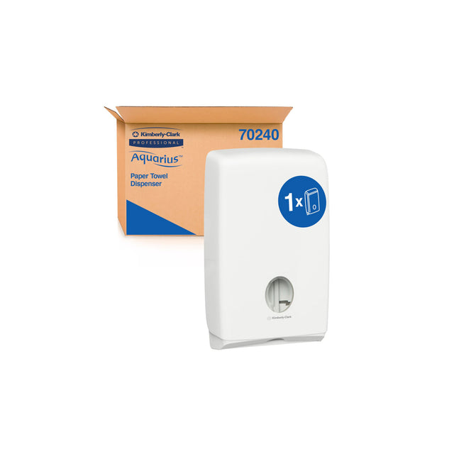 70240 AQUARIUS DISP COMPACT TOWEL 1X1, WHITE ABS PLASTIC, LOCKABLE, SUIT CODES: 4440, 4444 5855 ( REPLACES 4980 )
