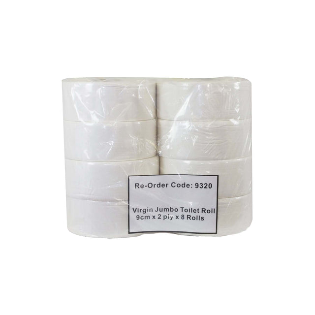 9320 TOILET PAPER JUMBO ROLL 9CM 2 PLY 300M 8PK