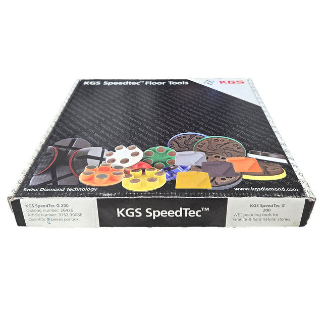 KGS SPEEDTEC G WET GRINDING POLISHING NATURAL STONE GRIT 200 SET OF 9