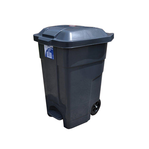 PAPELERA HEAVY DUTY PEDAL GRIS 70L
