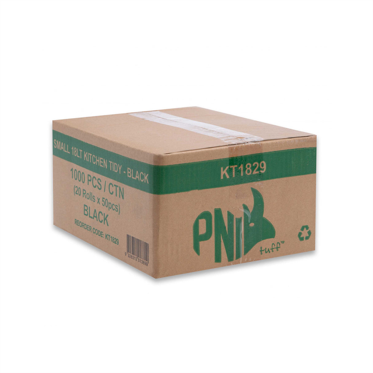 BIN LINER 018L 540X450 BLACK ROLLS 1000PC - KT1829