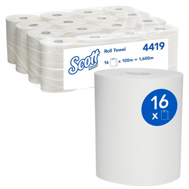 4419C KIMBERLY CLARK SCOTT ROLL TOWEL 100MX18CM 16 ROLLS