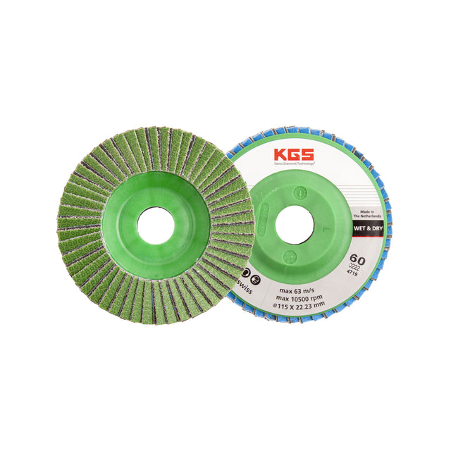 KGS HYBRID T DIAMOND FLAP DISC 115MM GRIT 60