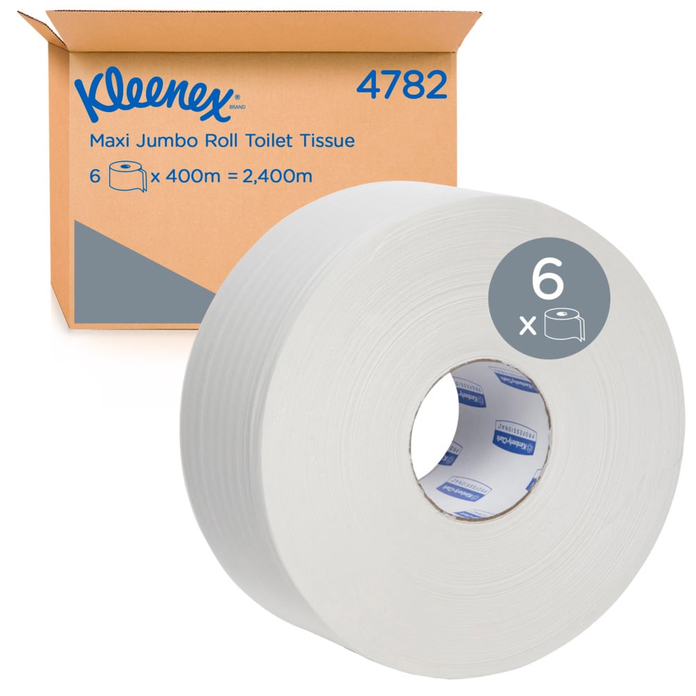 4782 KIMBERLY CLARK KLEENEX TOILET TISSUE MAXI JUMBO ROLL 400M 6 PC 2P