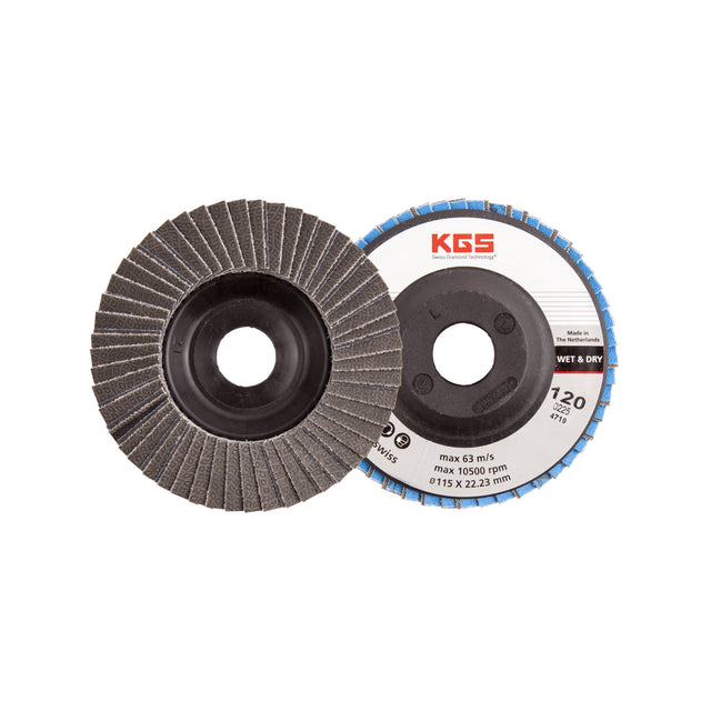 KGS HYBRID T DIAMOND FLAP DISC 115MM GRIT 120