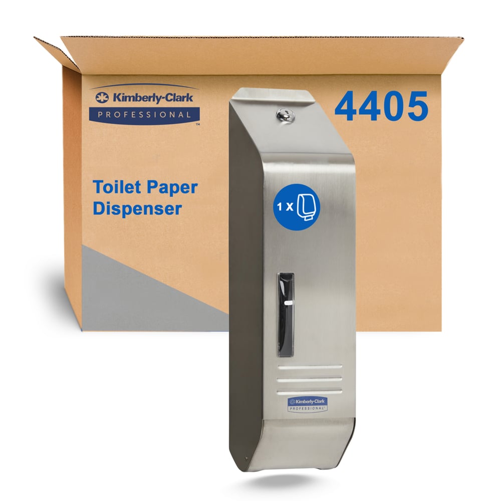 4405 KIMBERLEY CLARK DISPENSER INTERLEVED TOILET TISSUE STAINLESS STEEL SUITS 4321 4322