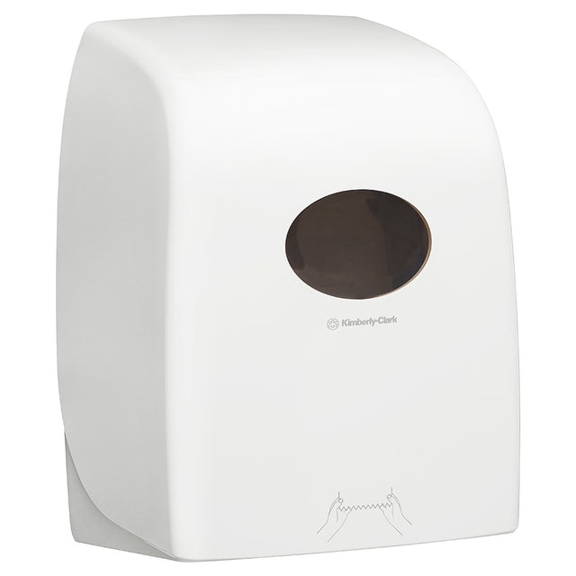 69590 KIMBERLY CLARK DISPENSER HARD ROLL HAND TOWEL 1X1 WHITE PLASTIC LOCKABLE SUIT CODES 1005 & 6765 (REPLACES 9991)