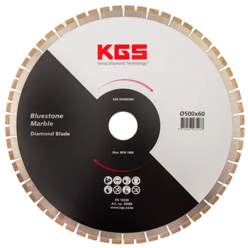 KGS SAW BLADE GOLD LINE 500MM 60MM BORE MARBLE BLUE STONE