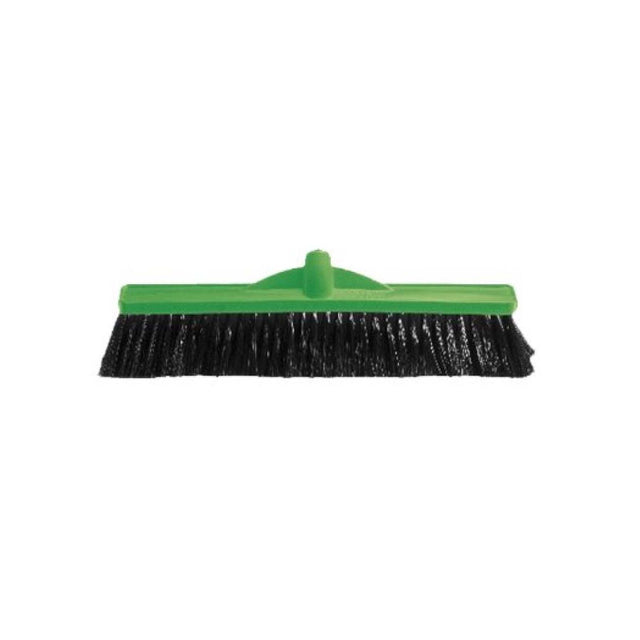 ESCOBA DE POLIÉSTER RÍGIDA MEDIANA DE TALLER OATES DE 450 MM - SÓLO CABEZA VERDE