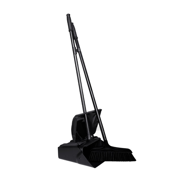 SUPA LOBBY DUST PAN AND BROOM - BLACK