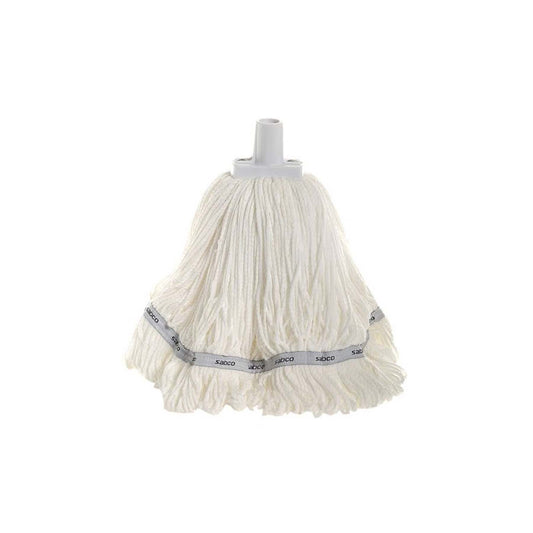 SABCO 400G PREMIUM MOP MICROFIBRE ROUND WHITE