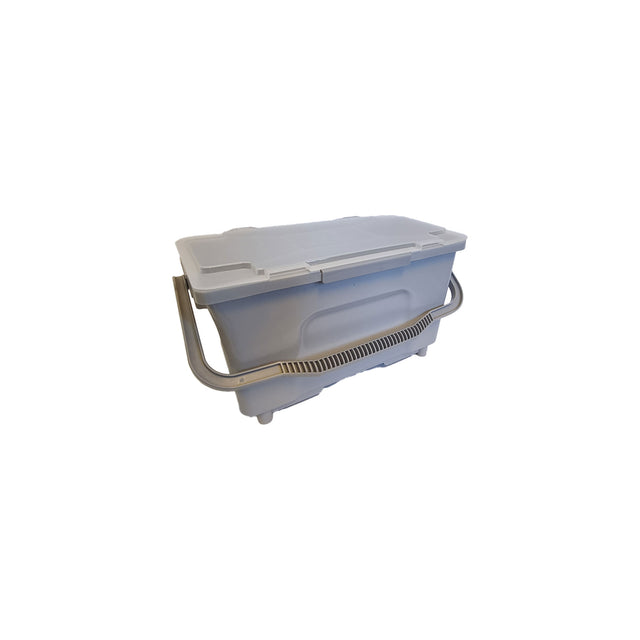 CLEANTECH SUPA WINDOW BUCKET 12L WITH INSERT GREY & LID
