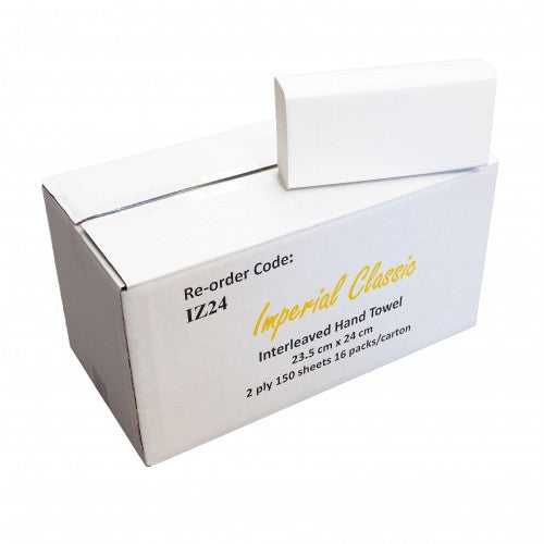 IZ24 HAND TOWEL INTERLEAVED 200S 23.5CM X 24CM 12PK