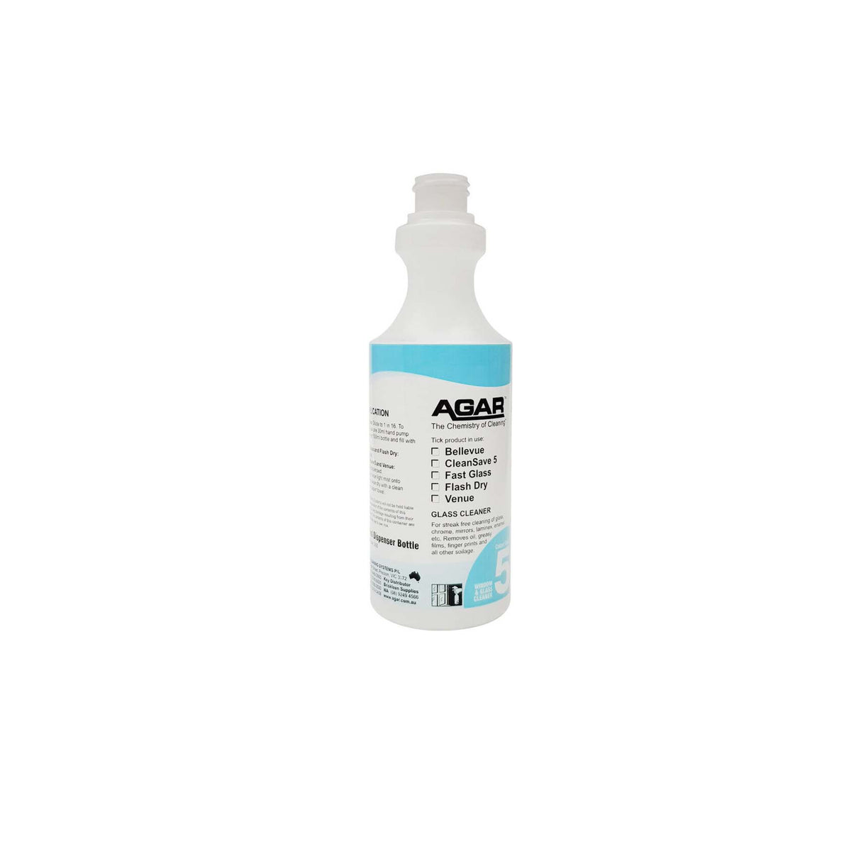 AGAR SPRAY BOTTLE 500ML CODE 5 - FAST GLASS- GLASS CLEANER