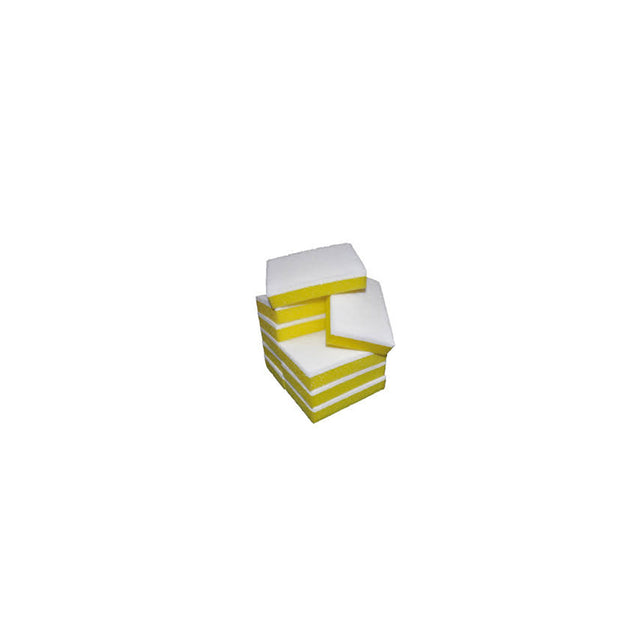 OATES DURACLEAN SCOURING SPONGE WHITE AND YELLOW SC-210