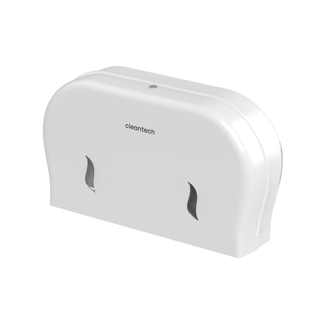 CLEANTECH DISPENSER TOILET TISSUE JUMBO ROLL TWIN WHITE