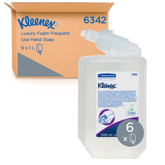78928 KLEENEX LUXURY FOAM SOAP FREQUENT USE HAND CLEANSER 6X1L (Formerly 6342)