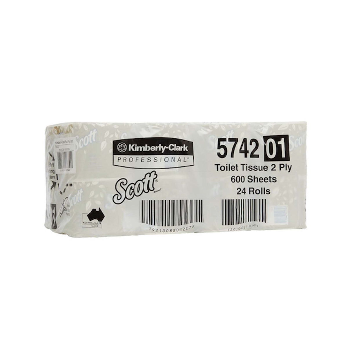 5742 KIMBERLY CLARK TOILET TISSUE ROLL 600S 10CMX11CM 24C 2P SCOTT