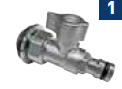 UNGER HYDROPOWER ULTRA - WATER FLOW VALVE METAL W/TAP