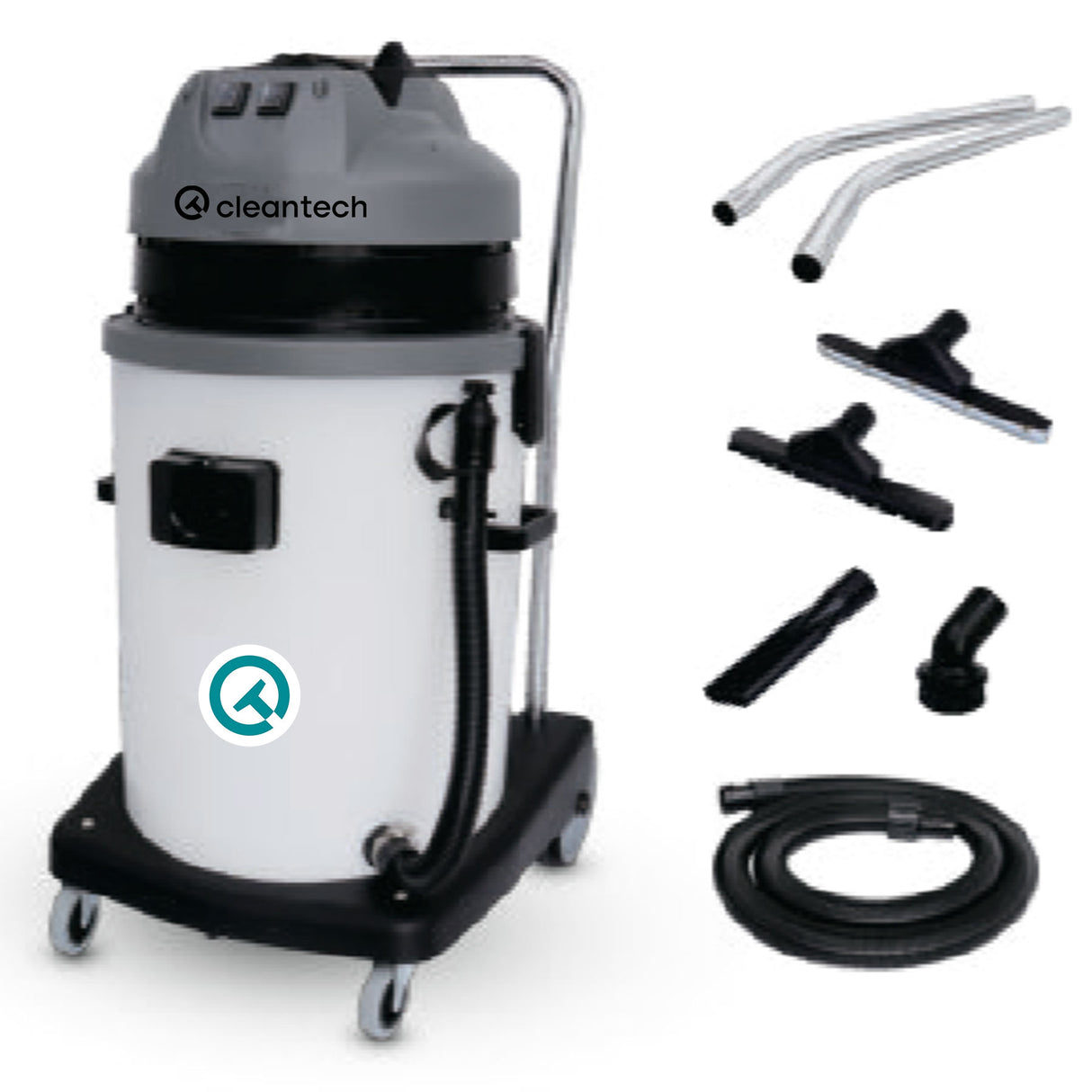 CLEANTECH CT60 WET AND DRY VACUUM PLASTIC 60L TWIN MOTOR