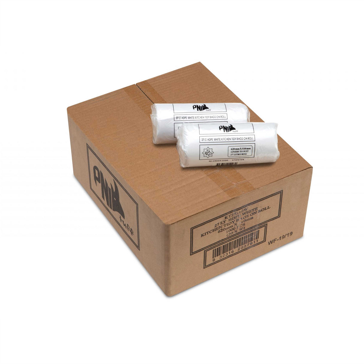 BIN LINER 027L 620X510 CLEAR ROLL 1000PC - KT27210C