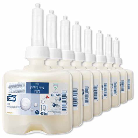 TORK JABÓN DE MANOS LIQUIDO SUAVE MINI S2 475ML 8/CTN