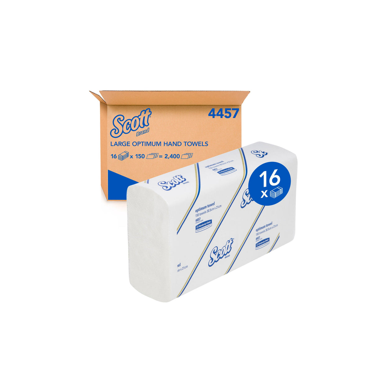 4457 KIMBERLY CLARK SCOTT OPTIMUM TOWEL 150T 30.5CMX21CM 16 PC