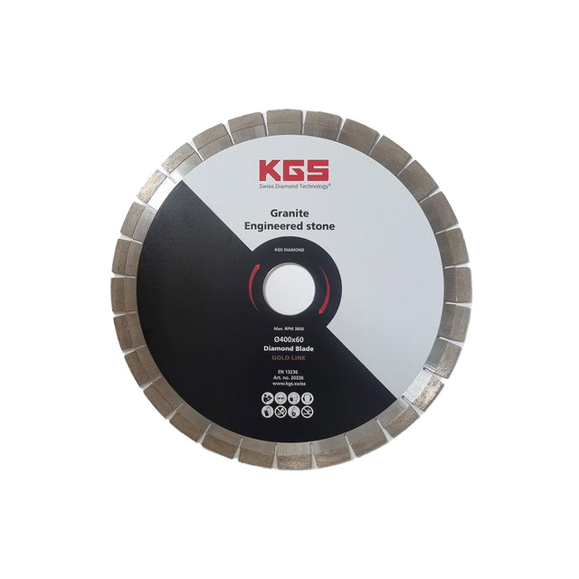 KGS SAW BLADE GOLD LINE 400MM 60MM BORE GRANITE ENGINEERED STONE