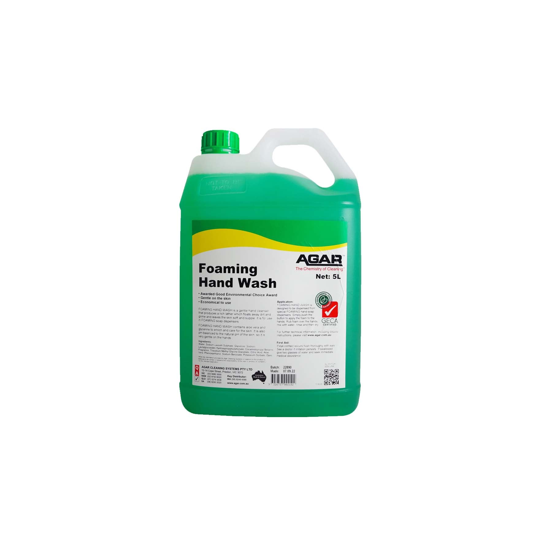 AGAR FOAMING HAND WASH 5L