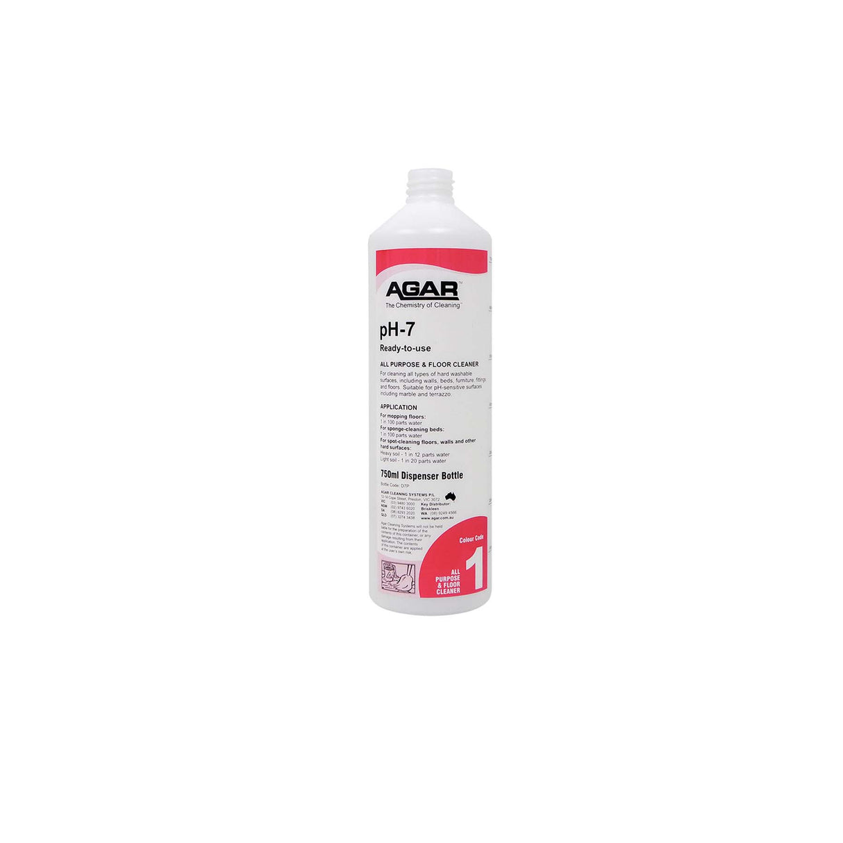 AGAR SQUIRT BOTTLE 750ML CODE 1 - DETERGENTS - FLOOR & ALL PURPOSE