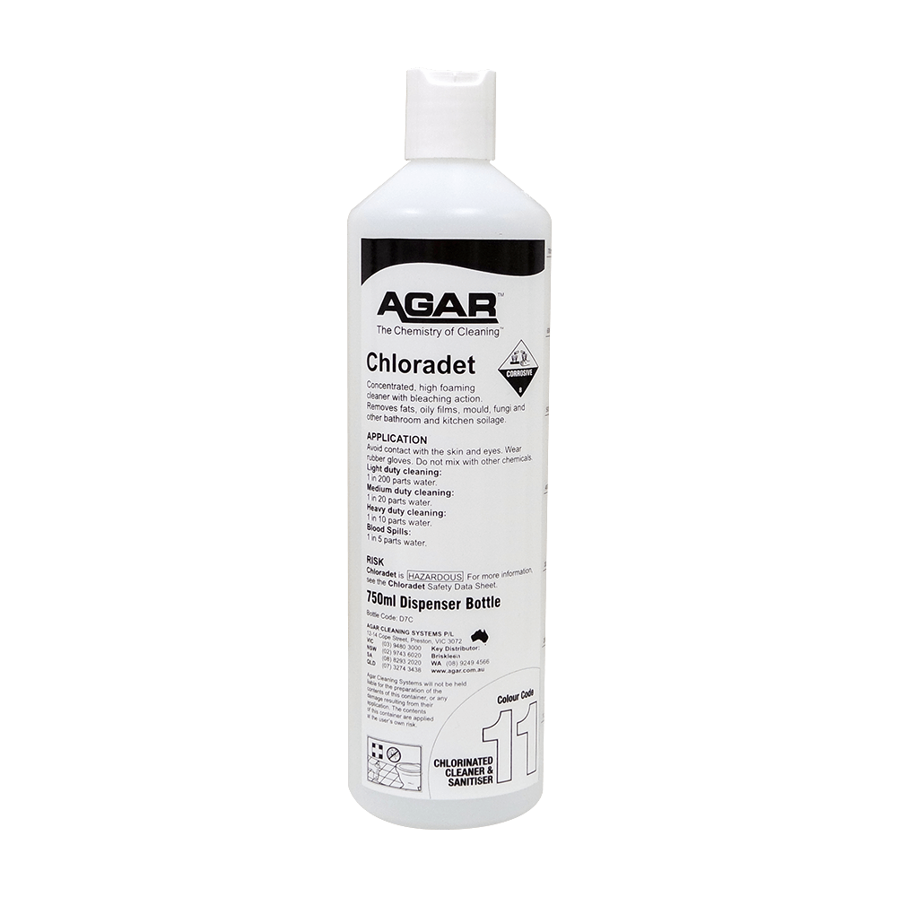 AGAR SPRAY BOTTLE 750ML CODE 11 CHLORINATED CLEANERS & SANITISERS