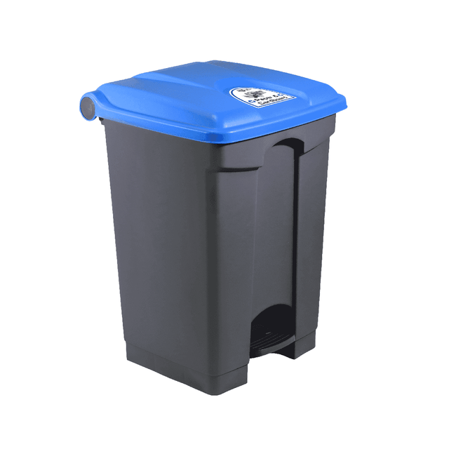 BIN PEDAL 70L GREY BASE BLUE LID