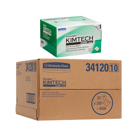 金佰利 - 34120 KIMTECH SCIENCE KIMWIPES 精致擦拭布 白色 21 厘米 X 11 厘米，每盒 280 块，每箱 30 盒