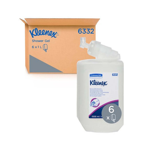 6332 GEL DE DUCHA CABELLO Y CUERPO 6X1000ML KLEENEX